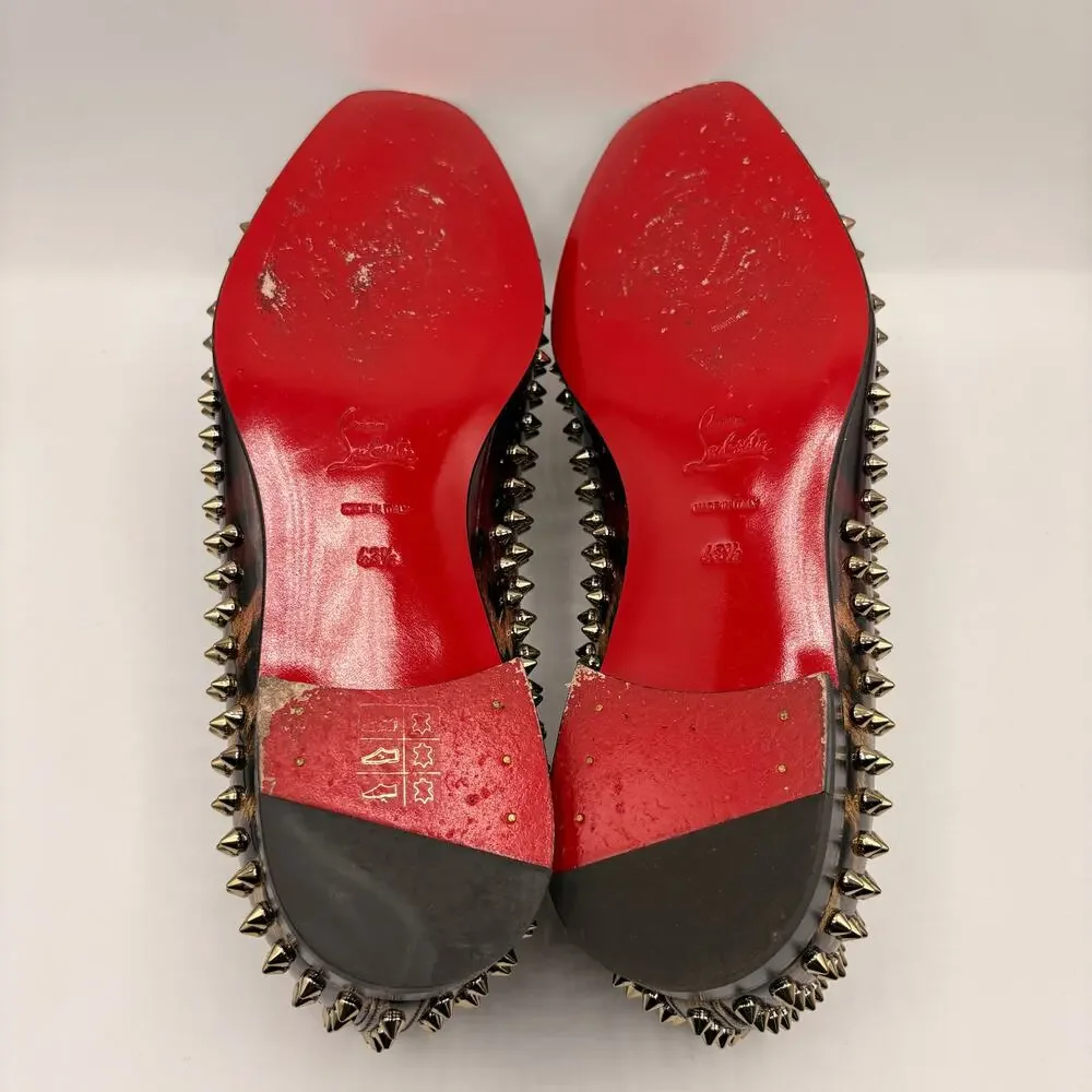 CHRISTIAN LOUBOUTIN Dandelion Spike Loafers Leopard Bronze Degrade Sz 43.5 $1395
